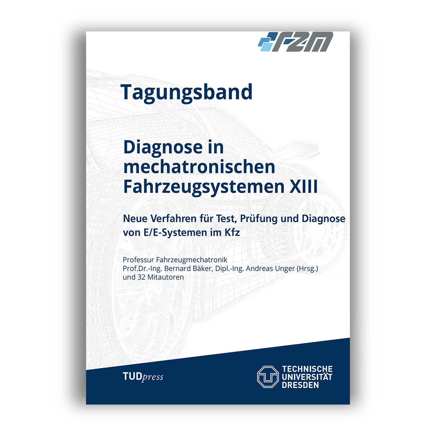 Cover "Tagungsband Diagnose in mechatronischen Fahrzeugsystemen XIII"; © THELEM