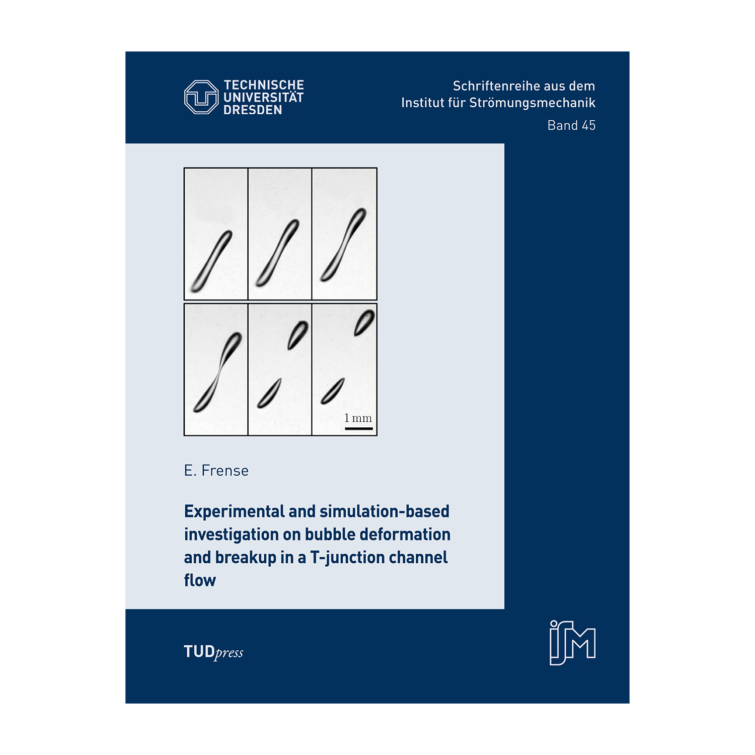 Cover "Experimental and simulation-based investigation on bubble deformation and breakup in a T-junction channel flow"; © THELEM