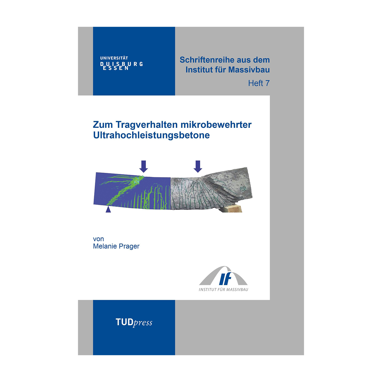 Cover "Zum Tragverhalten mikrobewehrter Ultrahochleistungsbetone"; © THELEM