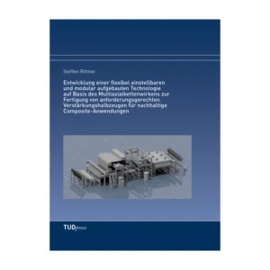 Cover "Entwicklung einer flexibel einstellbaren und modular aufgebauten Technologie auf Basis des Multiaxialkettenwirkens zur Fertigung von anforderungsgerechten Verstärkungshalbzeugen für nachhaltige Composite-Anwendungen"; © THELEM