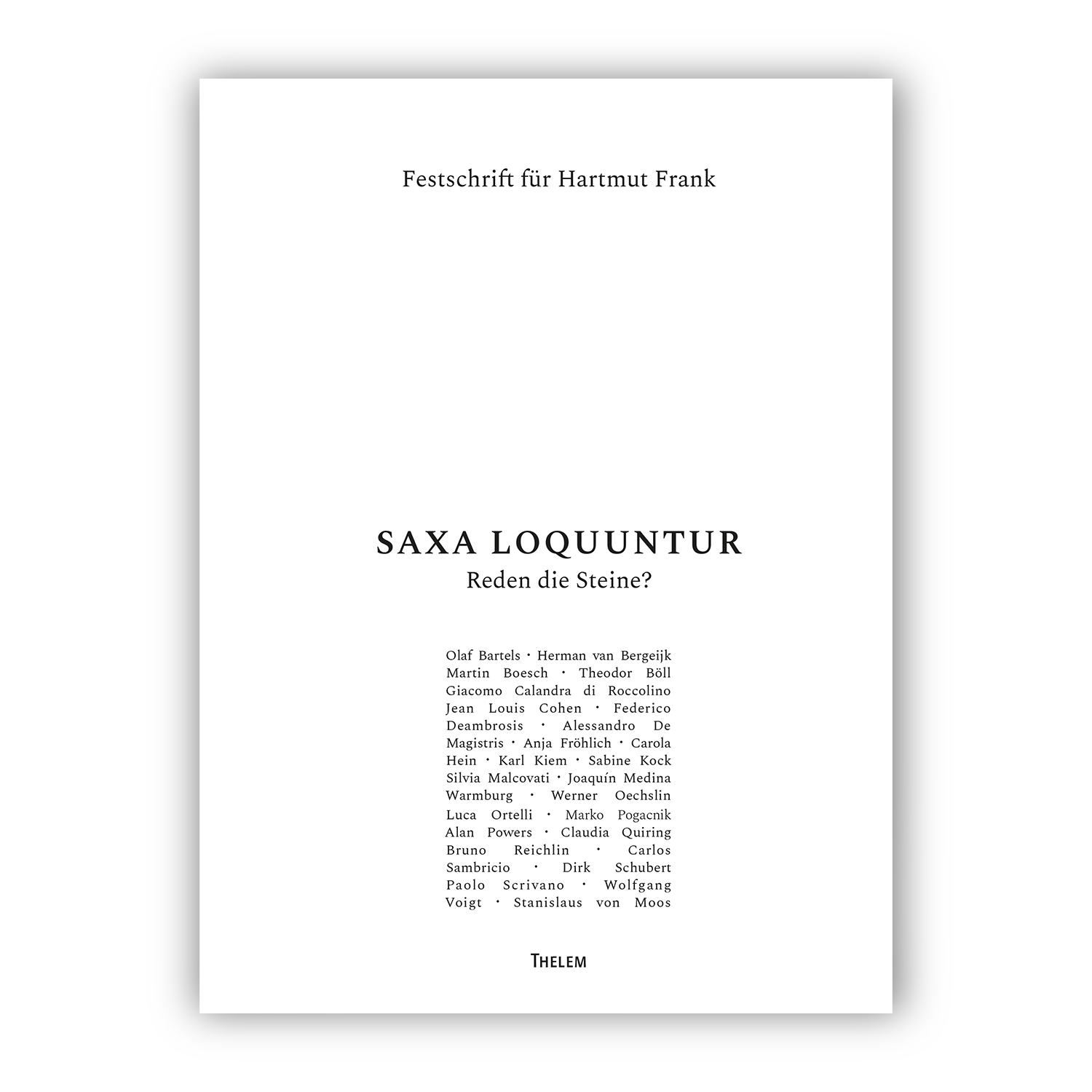 Cover "Saxa Loquuntur"; © THELEM