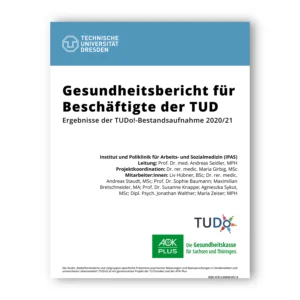 Cover "Gesundheitsbericht für Beschäftigte der TUD"; © THELEM