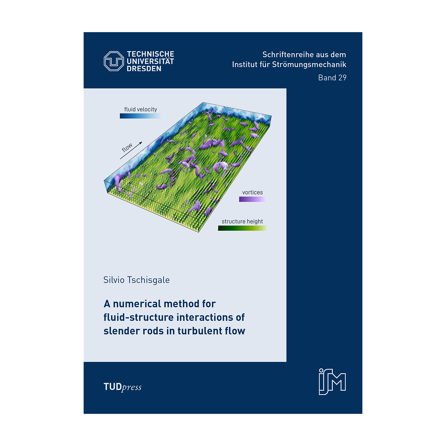 Cover "A numerical method for fluid-structure interactions of slender rods in turbulent flow"; © THELEM
